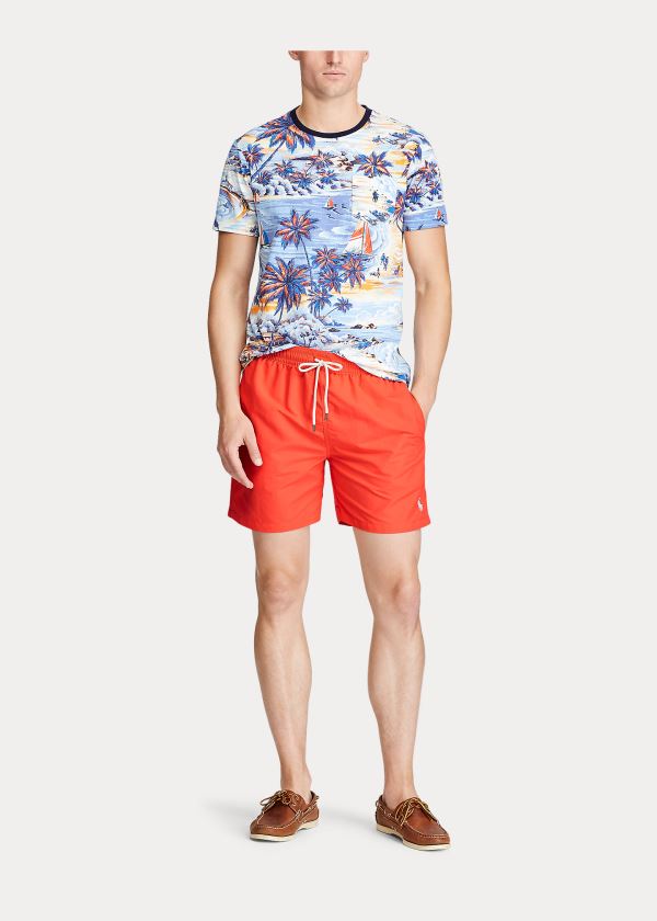 Short de Baño Polo Ralph Lauren Hombre Rojos - Traveler - PSIVR2035